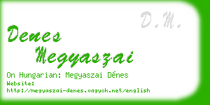 denes megyaszai business card